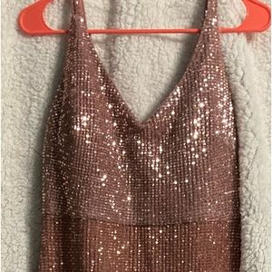 Homecoming dress rose gold to silver